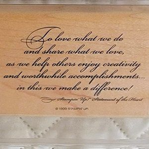Vintage StampinUp Stamp Set Statement of the Heart 1999